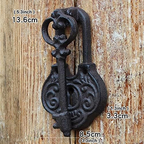 Ancient Rustic Door Knocker Hand Pull for Front Outdoor Doors