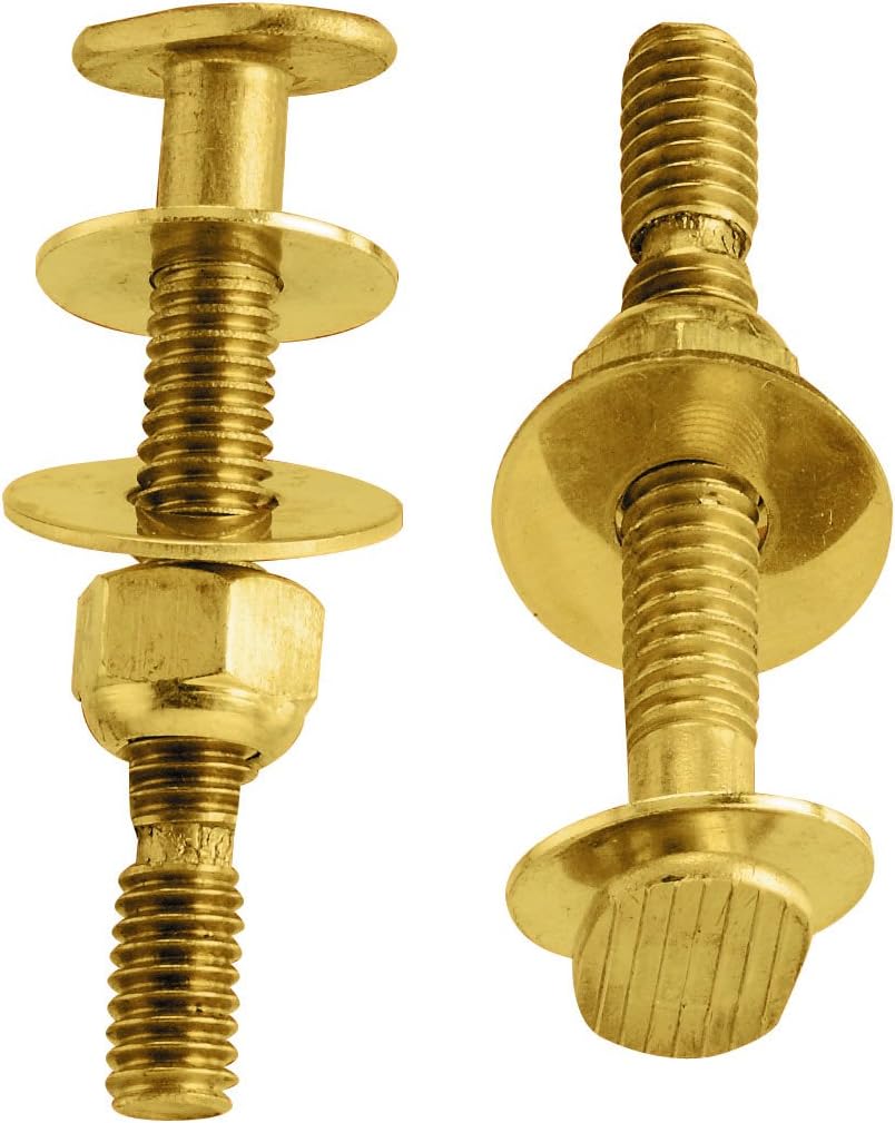 Plumb Pak Toilet Bolt Set 516 X 2-14 in Brass Easy Snap-On Durable