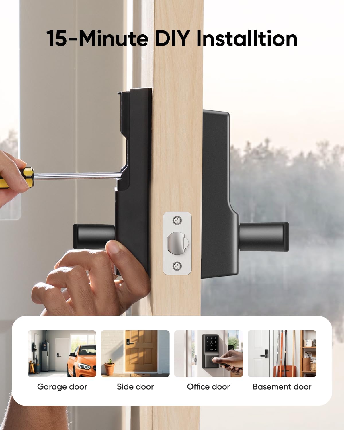 Eufy Smart Lock C33 Biometric Door Lock with Remote App Control IP53 Waterproof Easy to Install
