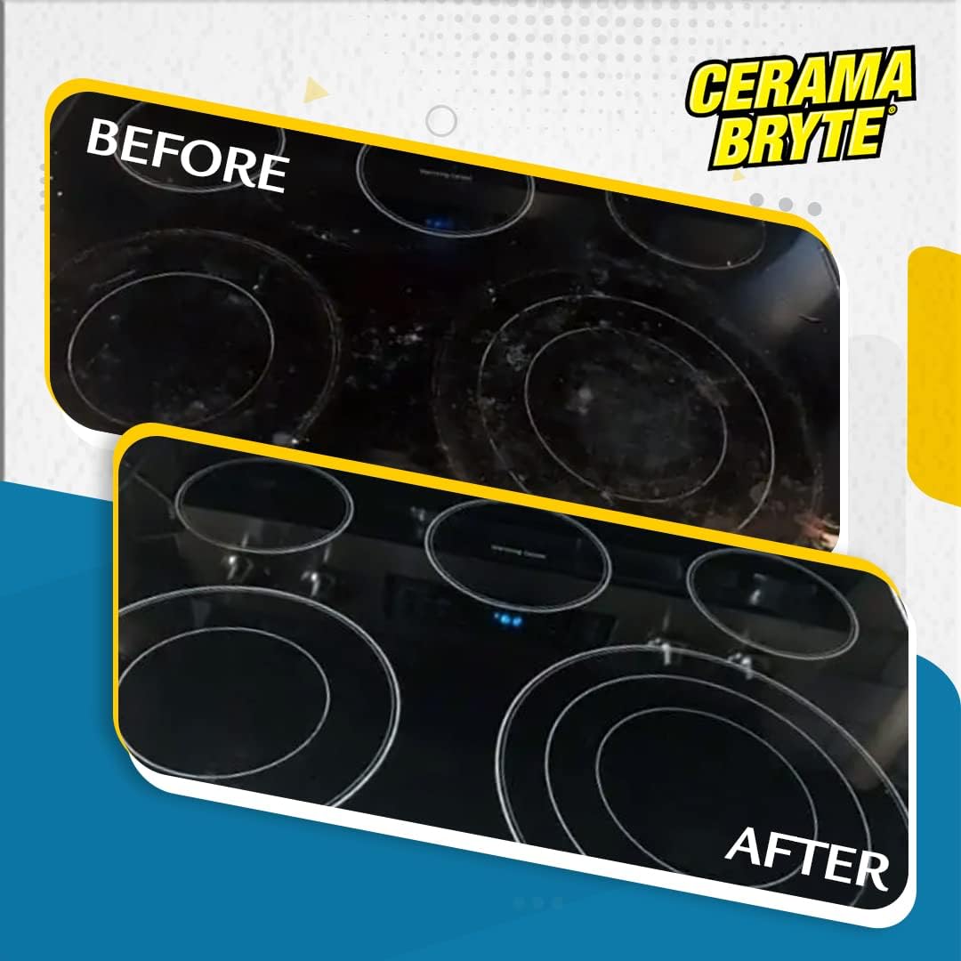 Perfectly Clean - Cerama Bryte 3x Scraper 3x Pad Kit for Glass Cooktop Stove Top Cleaning