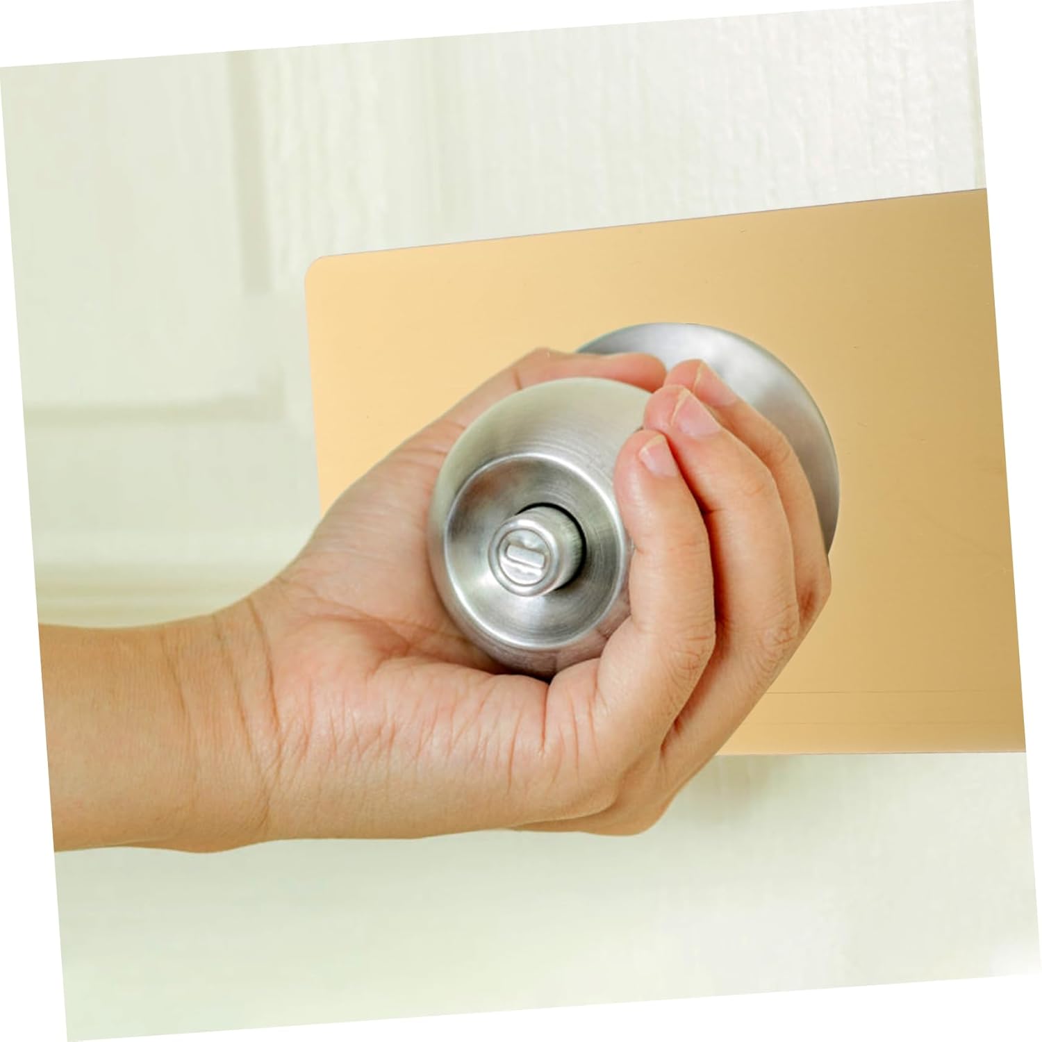 Stainless Steel Door Lock Covers 2-Pack strengthened door security at home