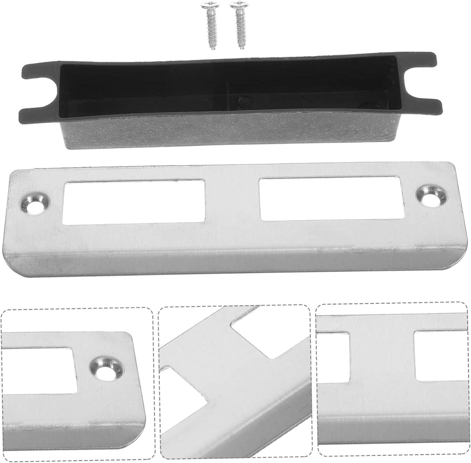 Stainless Steel Door Plate Kit for DeadboltInstallation - Secure Durable Door Reinforcement