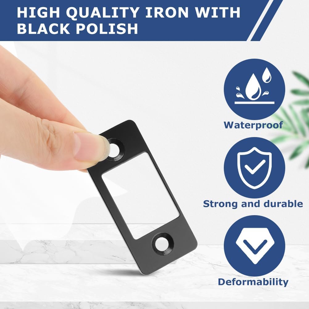 2 Pack Deadbolt RestorerStrike PlatesStainless Steel Latch Rest Home Security Door Repair