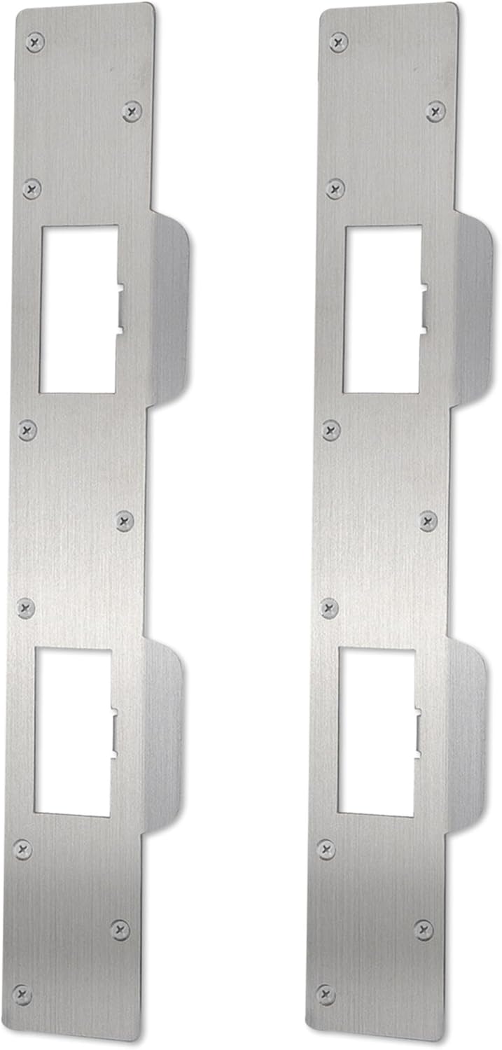 Bryzaxu Door Strike Plate Durable Steel for 55-6 Holes Prioritize Home Security