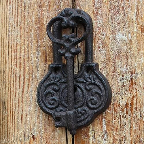 Ancient Rustic Door Knocker Hand Pull for Front Outdoor Doors