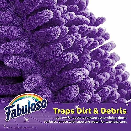 Microfiber Cleaning Mitt Purple One-Size Fits All