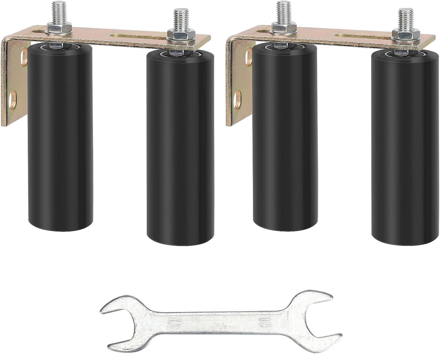 2 Pack 6 Heavy Duty Gate Roller Guide with L-Bracket Universal Adjustable Sliding Door Hardware