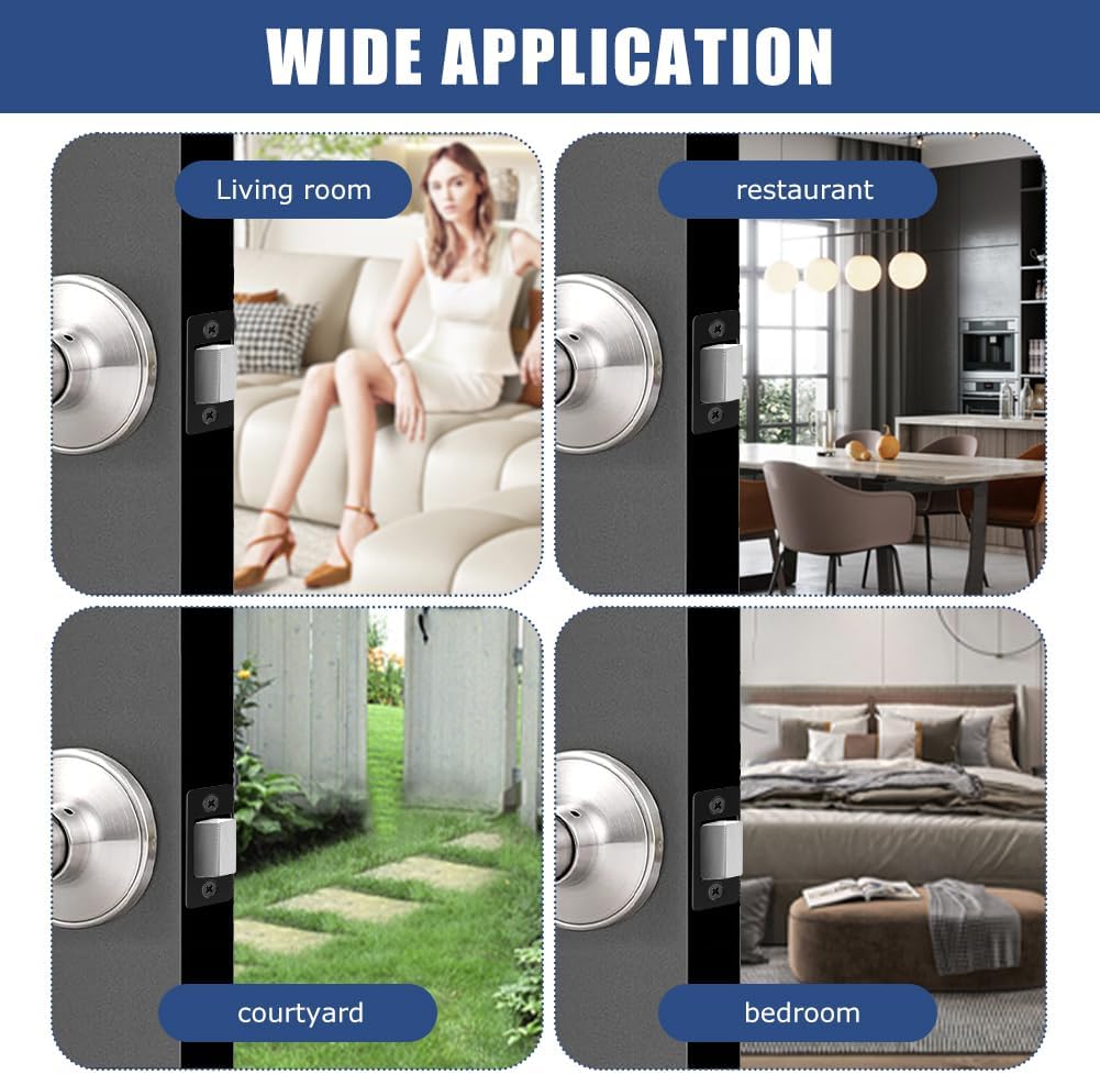 2 Pack Deadbolt RestorerStrike PlatesStainless Steel Latch Rest Home Security Door Repair