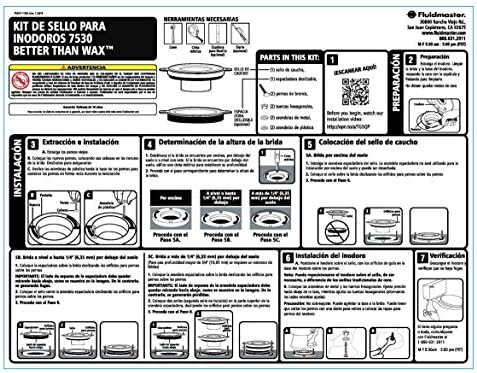 Fluidmaster 7530 Universal Better Than Wax Toilet Seal