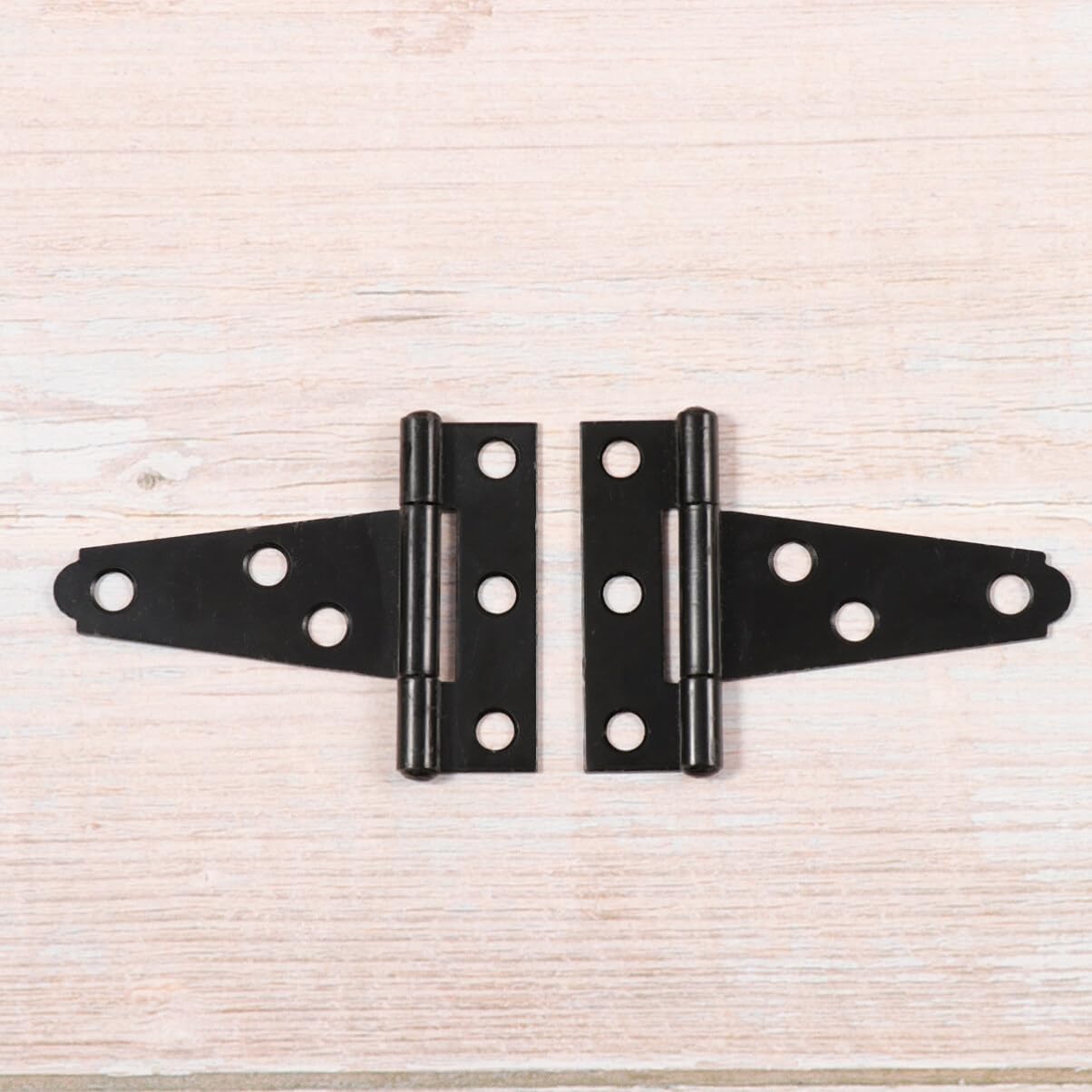 Hemoton 2-Inch T-Strap Hinges for Barn Shed Yard Doors Heavy Duty Black Barn Door Hinges for Fences Beyond