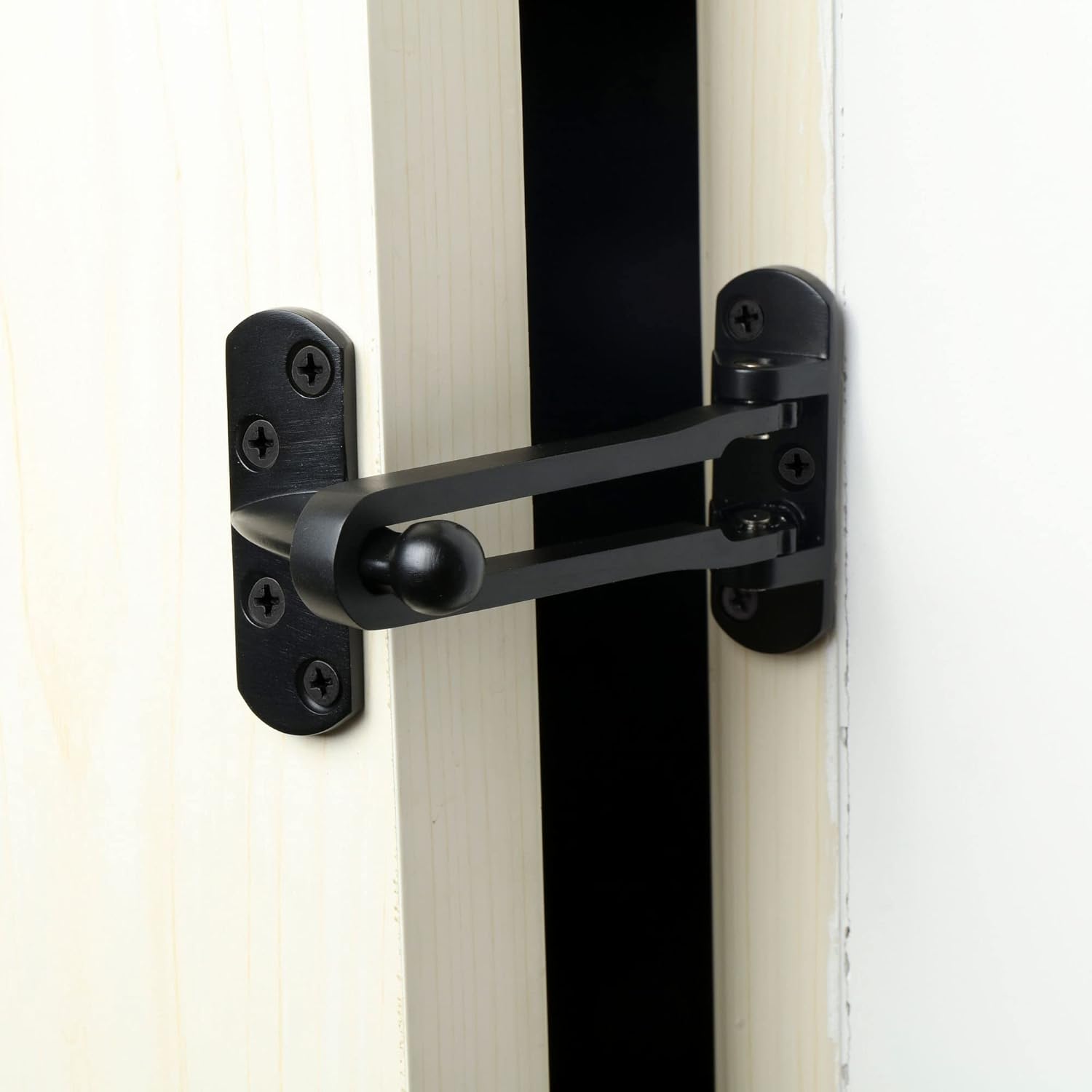 Unlock Your Home with Tidorlous U-Swing Door Lock Latch Black Plate Finish