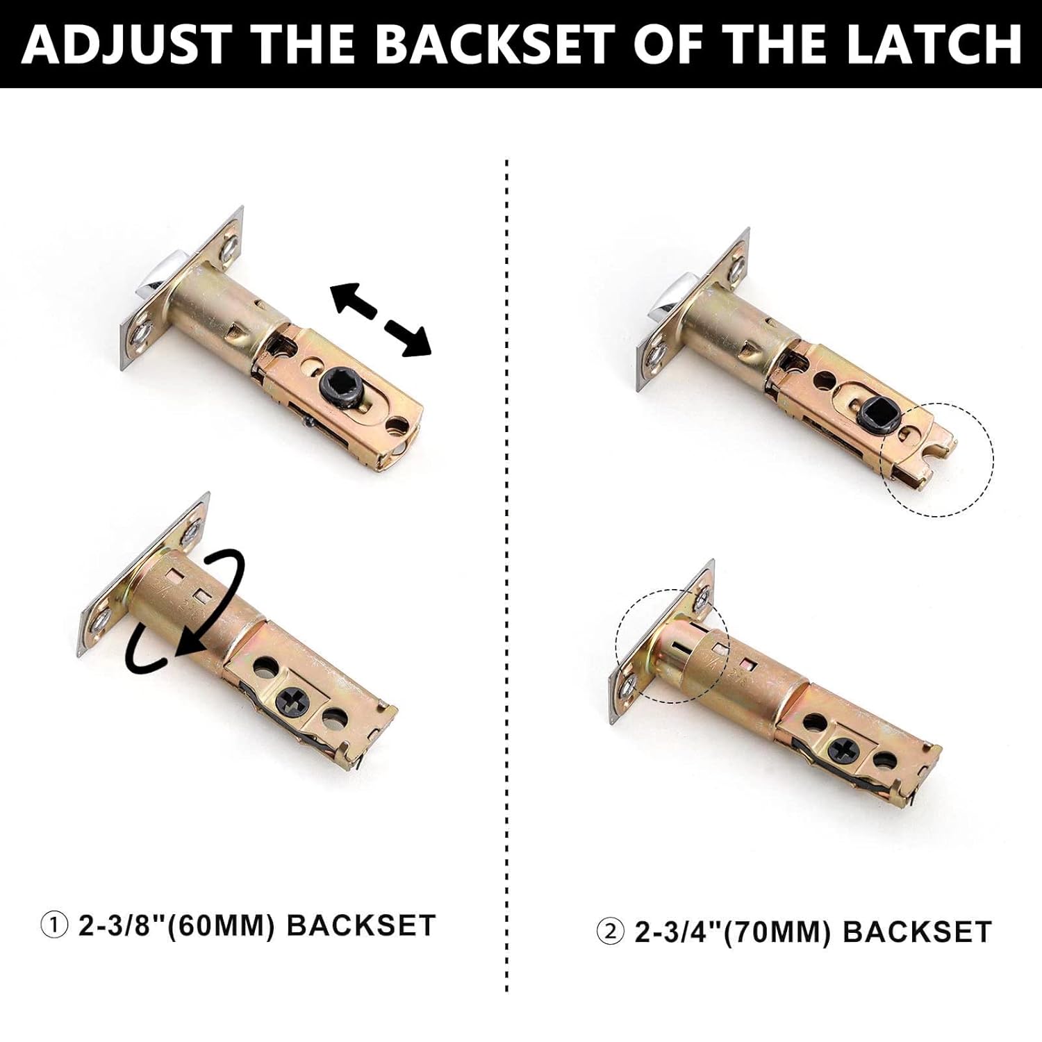 NeuType Front Door Handle Set - Heavy Duty Door Lock for Standard Doors