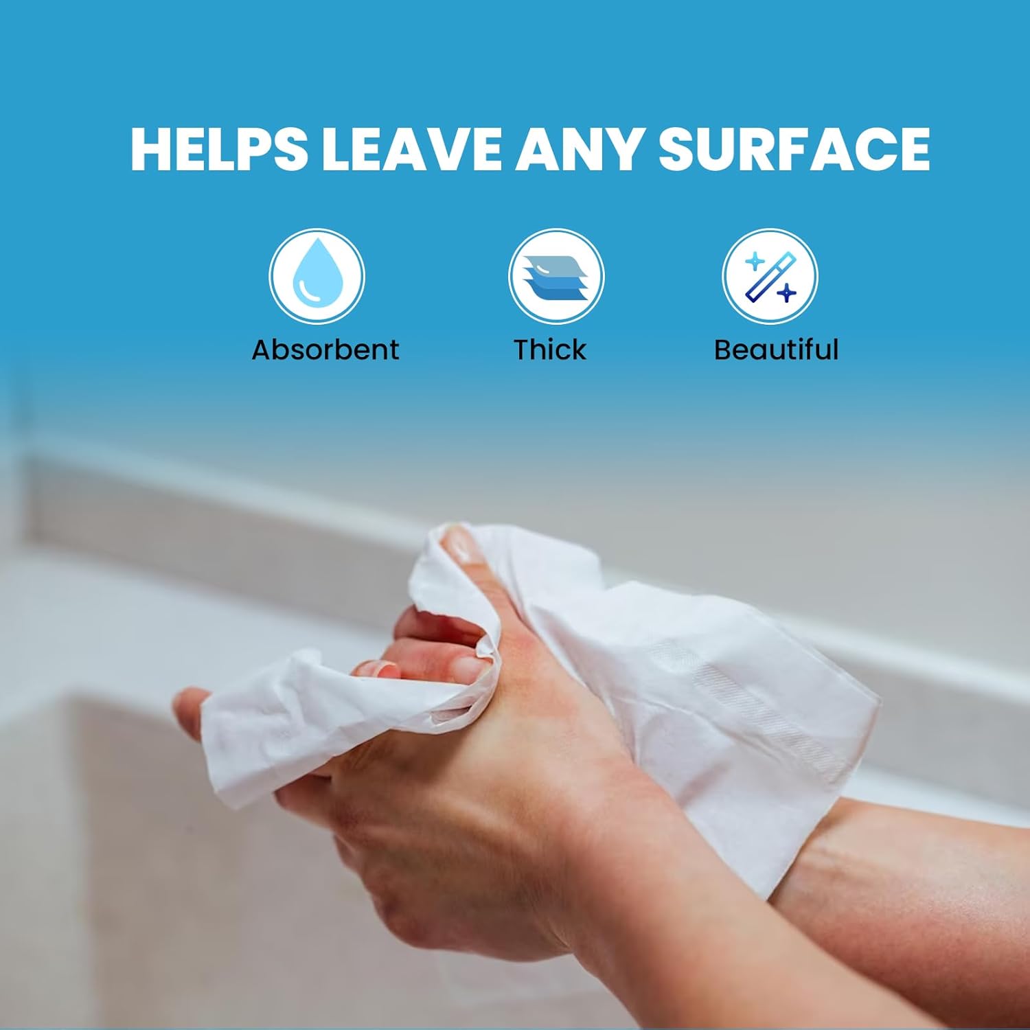 Perfect Stix White MultiFold Paper Towels Eco-Friendly Value-For-Money 500 Sheets embrace the green life