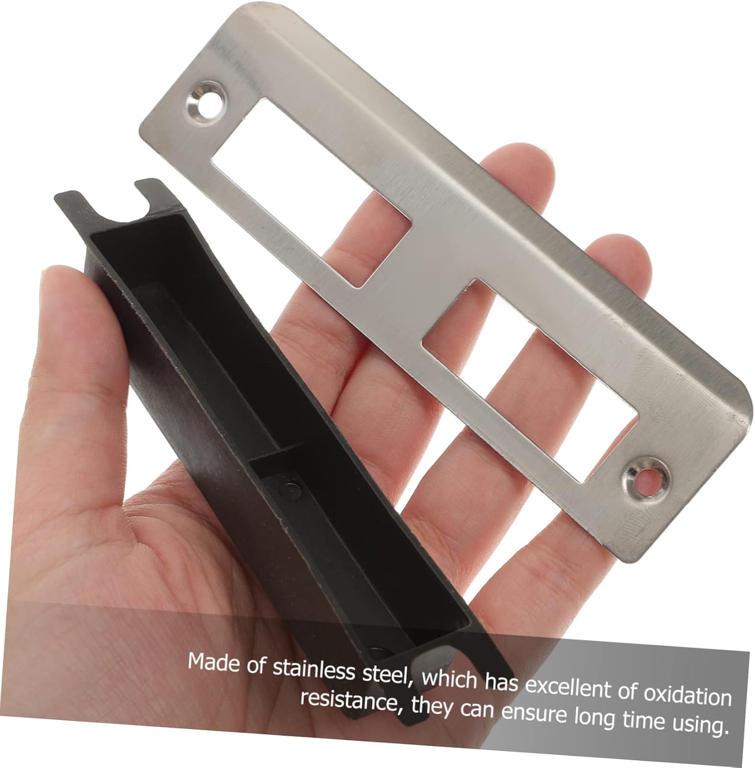 Stainless Steel Door Plate Kit for DeadboltInstallation - Secure Durable Door Reinforcement