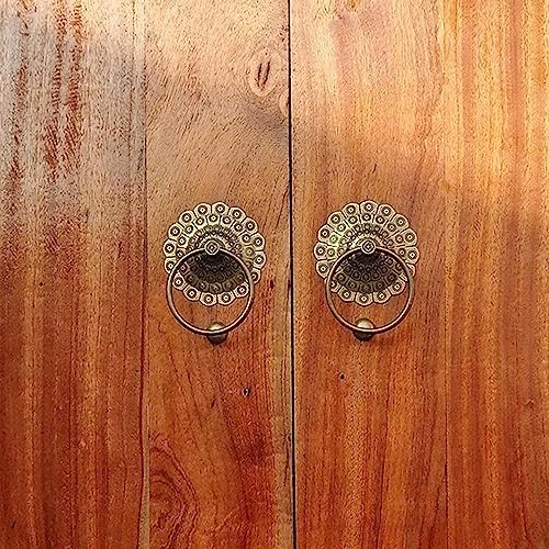 VINTAGE DOOR KNocker Handmade Metal Door Decor Antique Gold Finish Perfect Front Door Addition