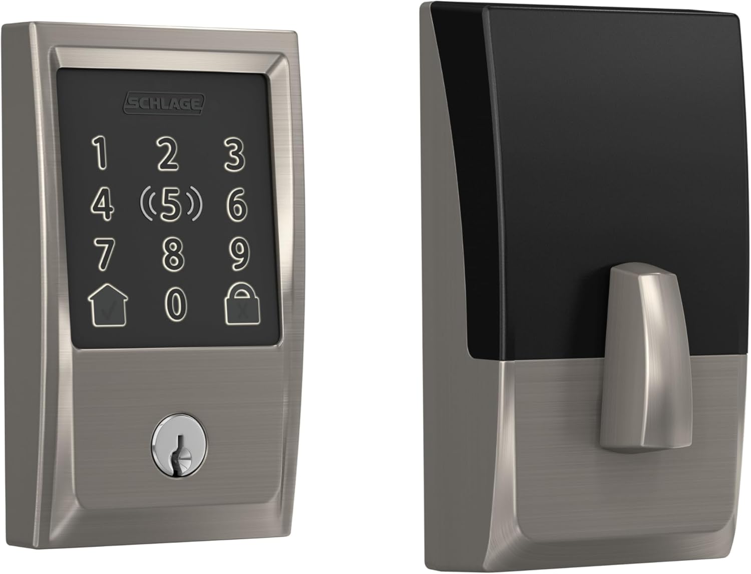 Secure Touchscreen WiFi Smart Deadbolt Lock with Keyless Entry and built-in SCHLAGE Home App
