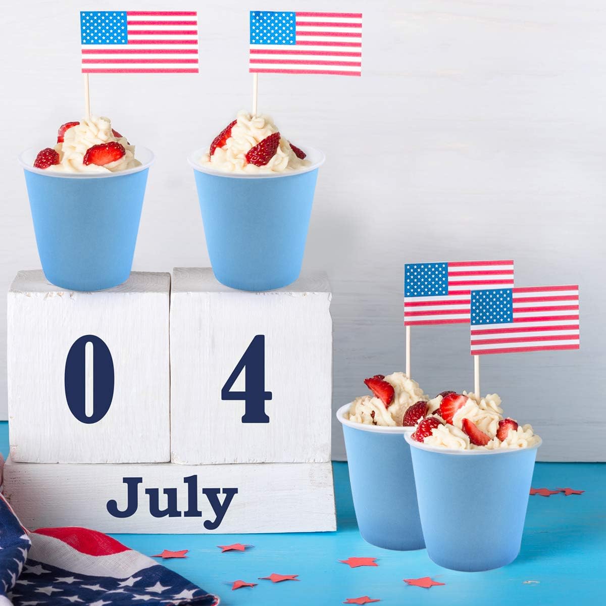 Turbo Bee 600 Pack 3 oz Disposable Cups Blue for HotCold Beverages Mouthwash