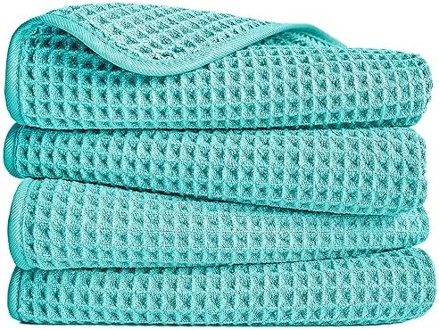 Premium Microfiber Lint-Free Hand Towels Machine Washable Ultra Soft Waffle Weave