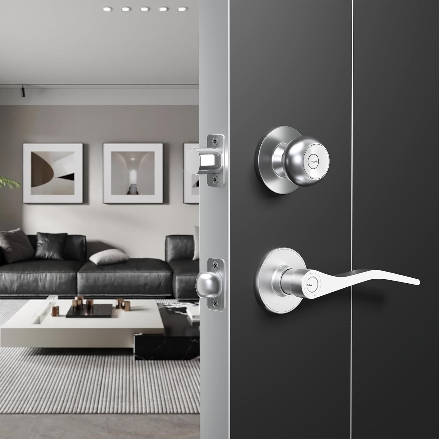 RO6G Strike Plate Door Backplate - 1x2-14 Round Corner Deadbolt Strike Plate for Security Doors