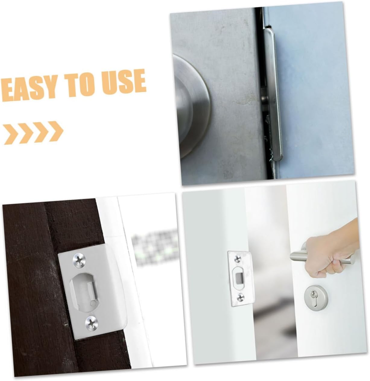 Outanaya 6Pcs Set Door Strike Plate for Garage Door Enhancing Door Security