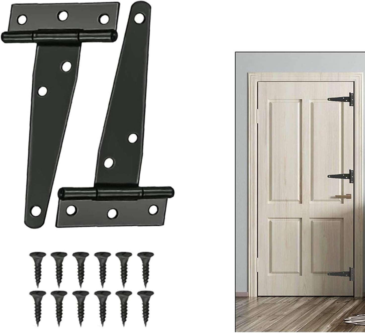 4 In Polishing Steel Gate Hinges Perfect for Barn Door Shed swung easily