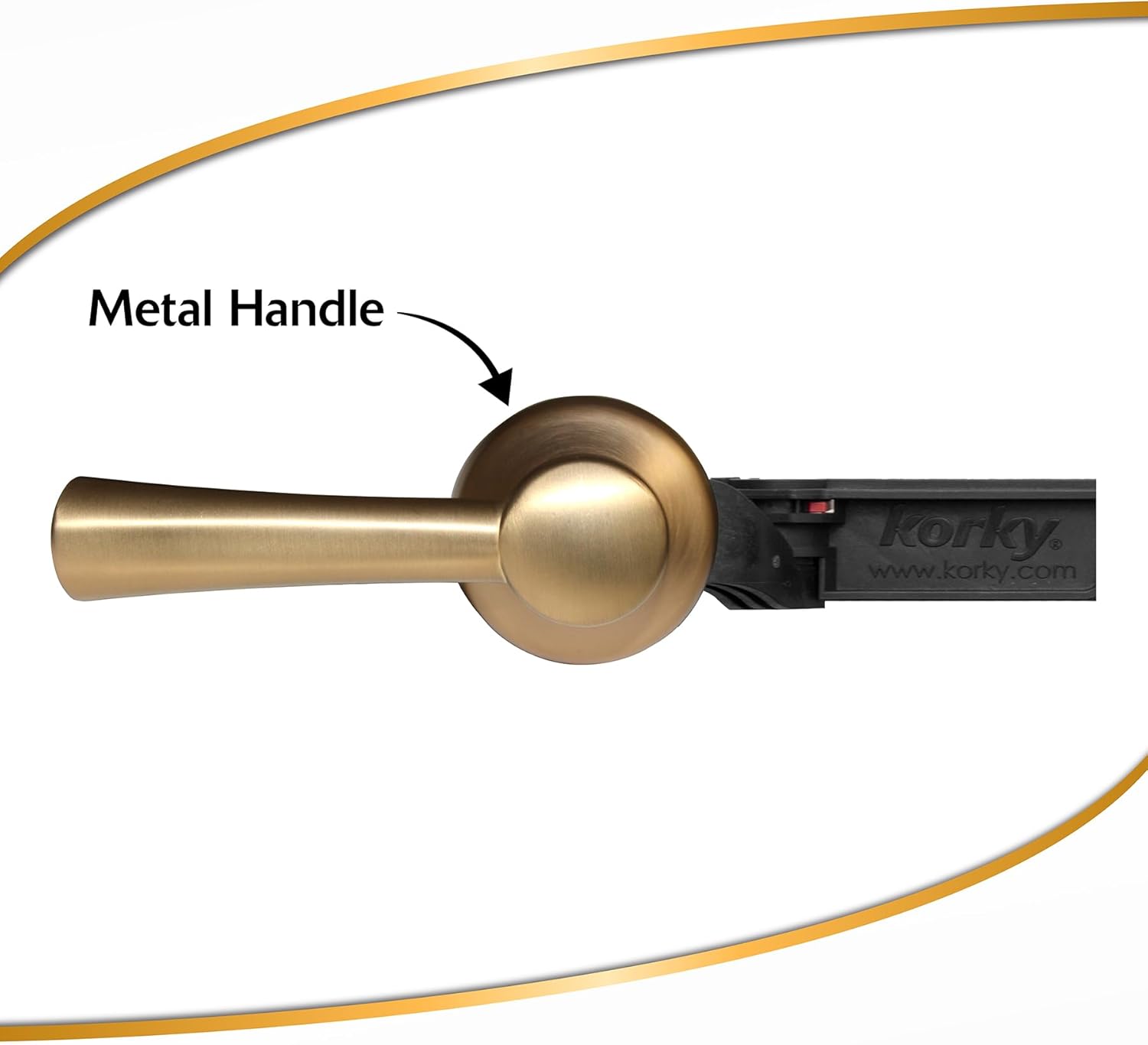 Korky 6094BP StrongARM Tank Lever - Universal Fit Toilet Tank independency Kit Gold Finish