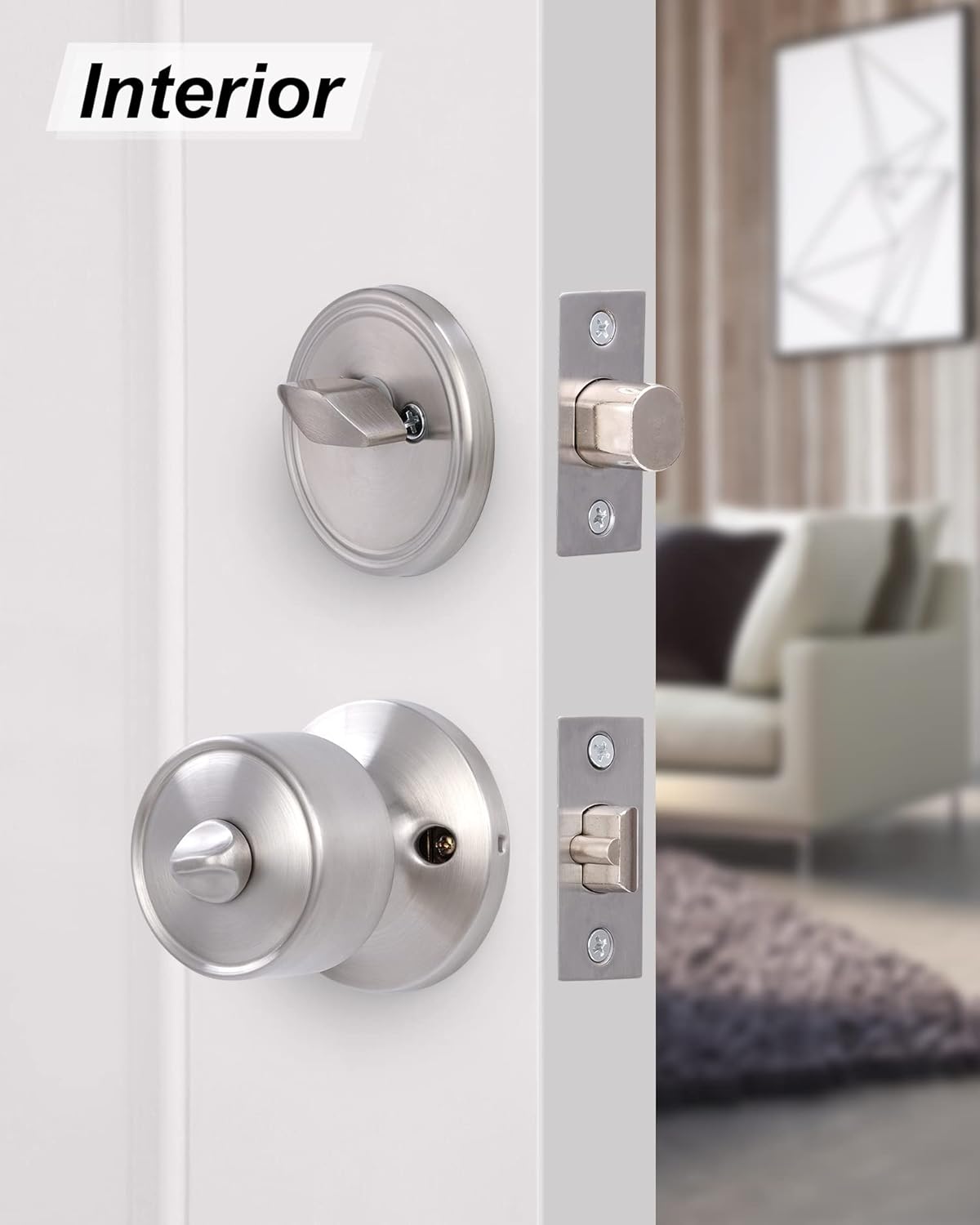 Upgrade Your Home Security with 2-Set Knved Alike Entry Door knobs and Single Cylinder Deadbolt Lock Combo Set