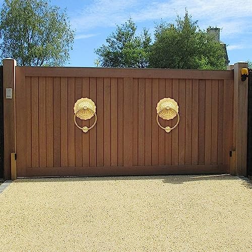 VINTAGE DOOR KNocker Handmade Metal Door Decor Antique Gold Finish Perfect Front Door Addition