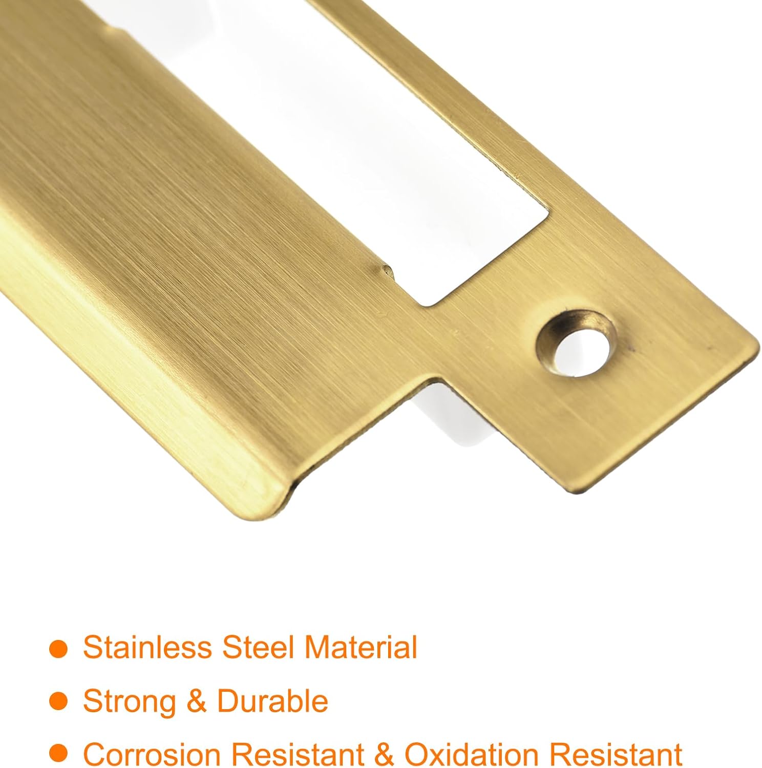 Uxcell Door Strike Plate 68mm x 39mm Stainless Steel Latch Deadbolt for Door Jamb Easy to Install Durable