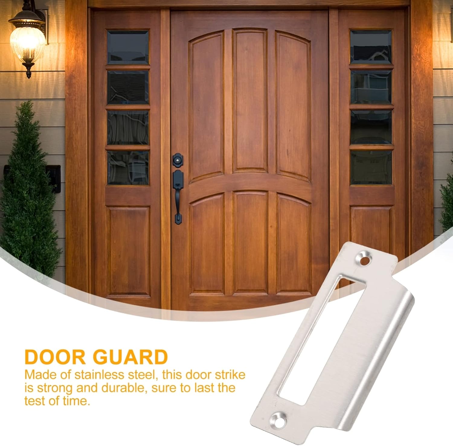 DOITool 5-Piece Stainless Steel Door Strike Plate Set for Enhanced Home Security