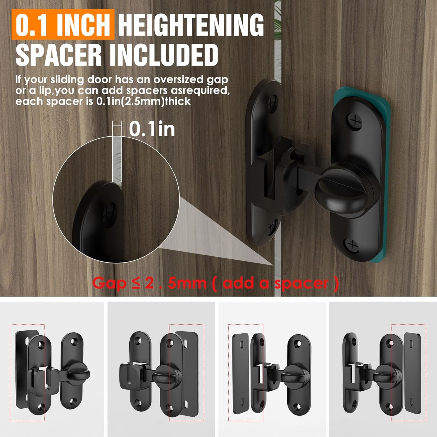 Small 90180 Flip Sliding Door Latch with Zinc Alloy - Durable and Easy to Install