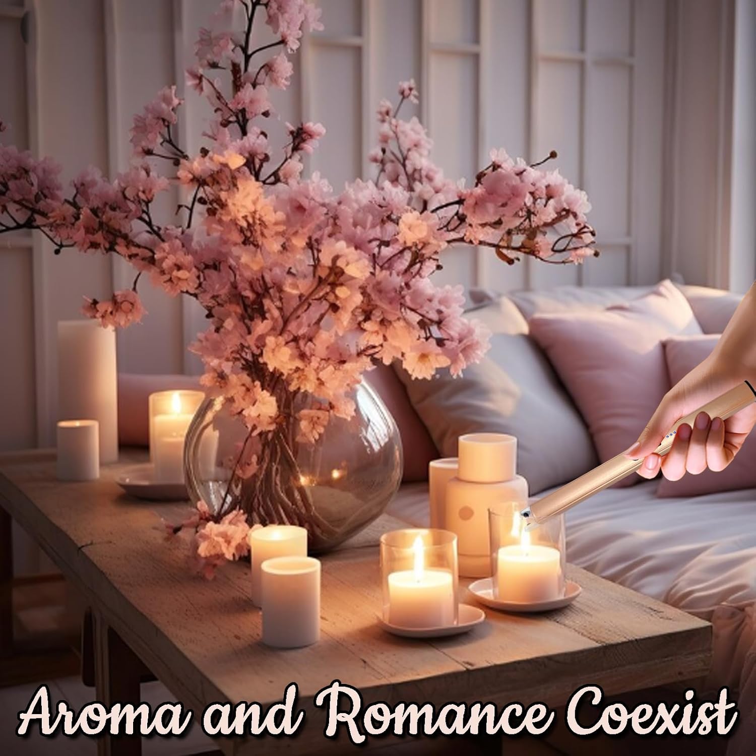 Double Pack Windproof Candle Lighter - LED with Rechargeable USB coronary -- safety -- for camping bbq and gifts