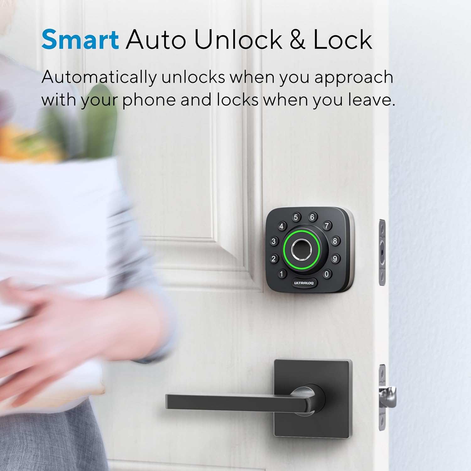 Ultraloq U-Bolt Pro WiFi Smart Lock with 8-in-1 Entry Door Sensor Secure Touch
