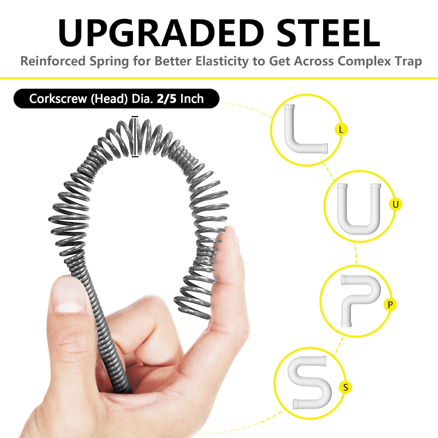 Drain Auger 25 Ft Heavy Duty_drain Clog Remover Effective for All Homes