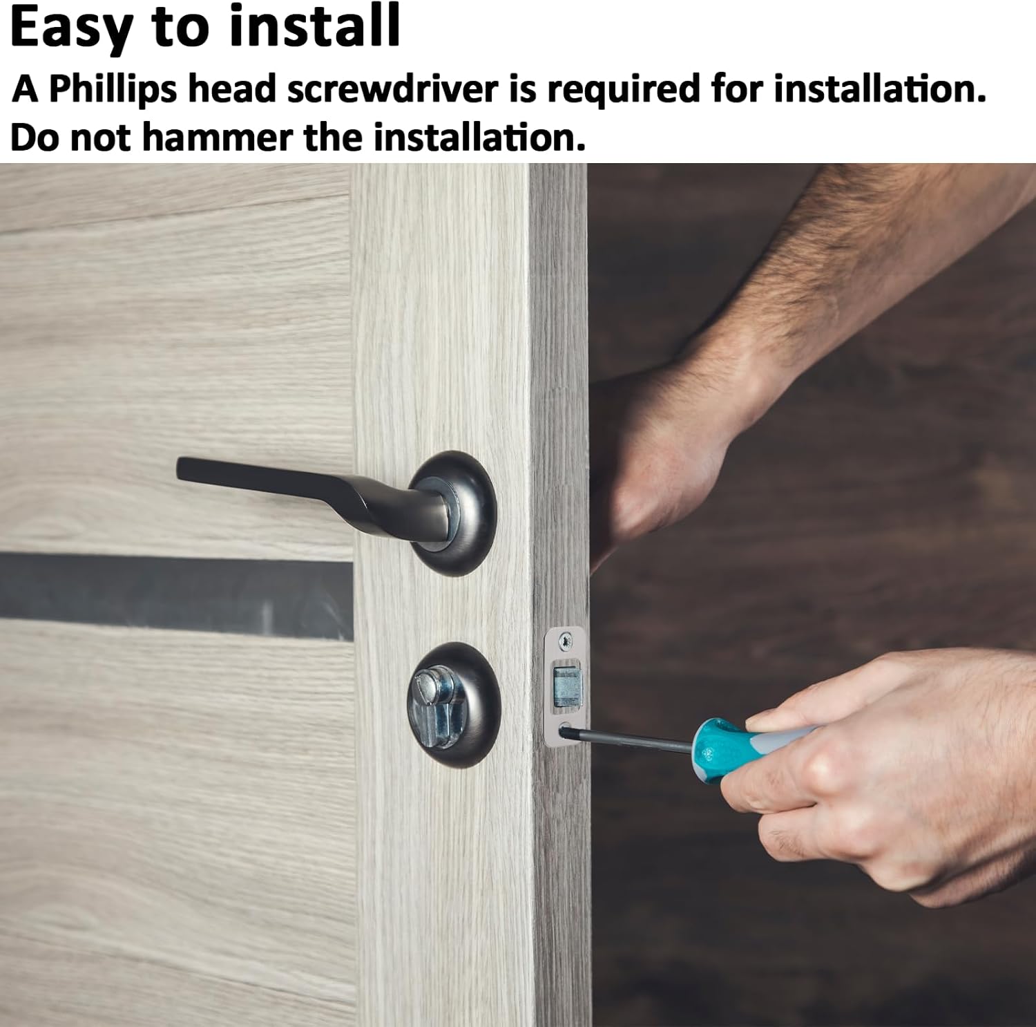 Easy Installation High-Grade Door Lock Plate Kit 2Pack Deadbolt Strike Plate with Screws for Heavy-Duty Doors