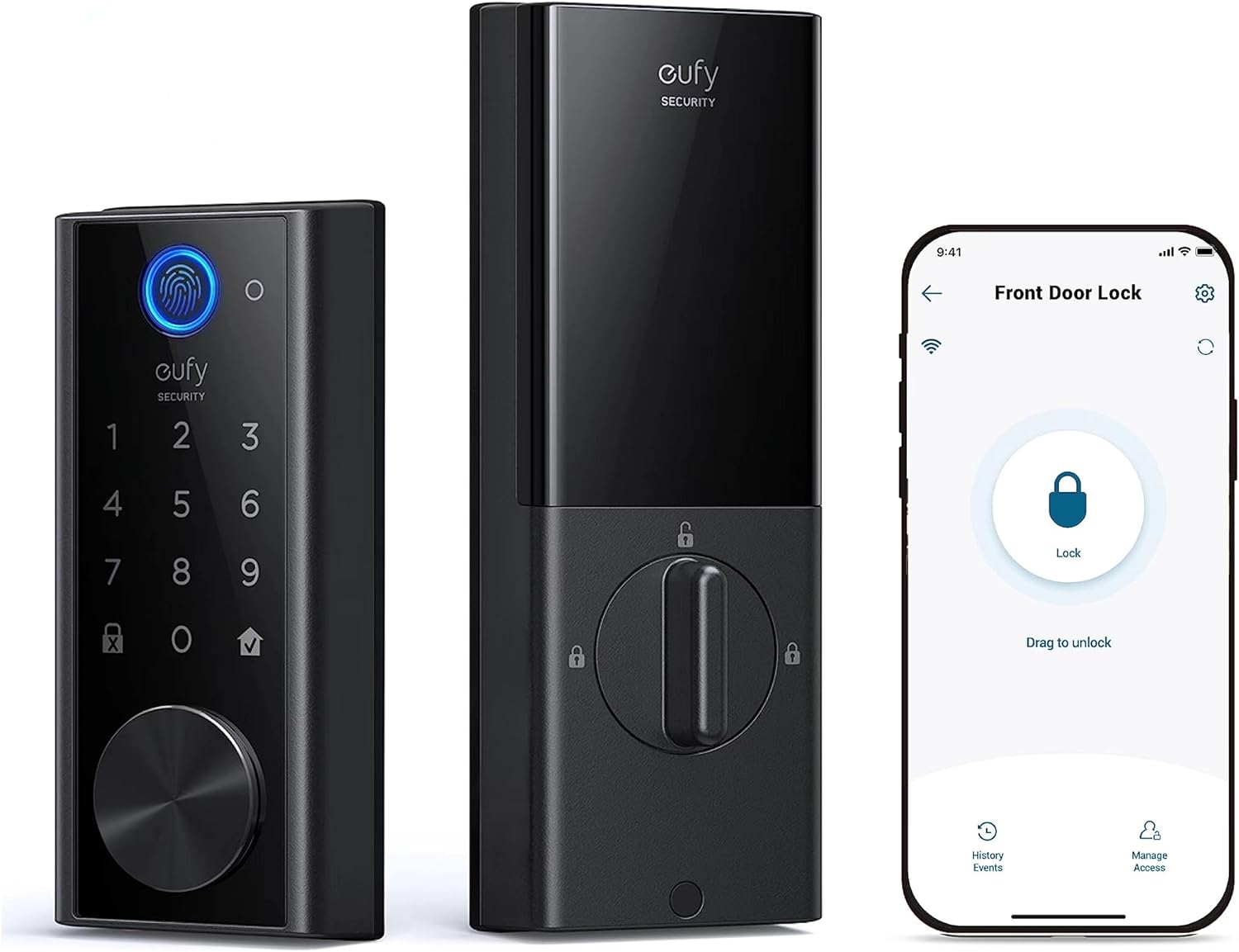 Eufy Security Smart Lock S230 Front Door Lock with Fingerprint Wi-Fi Remote Access
