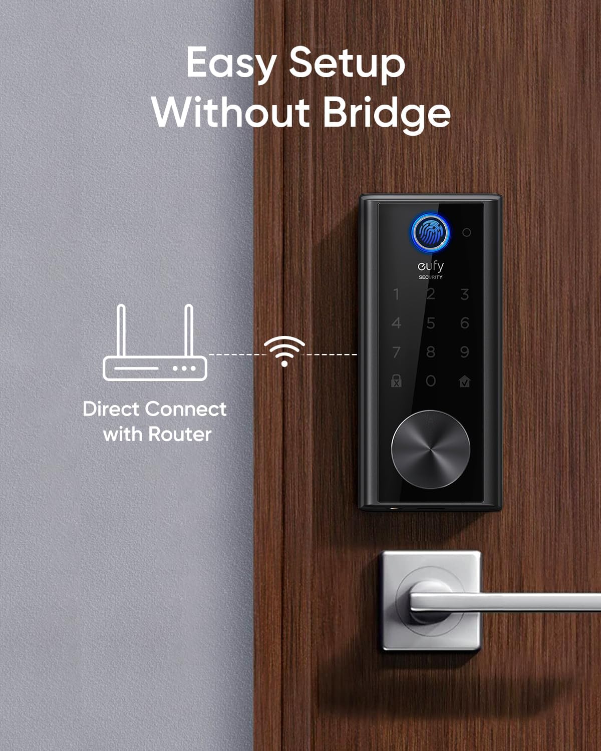 Eufy Security Smart Lock S230 Front Door Lock with Fingerprint Wi-Fi Remote Access