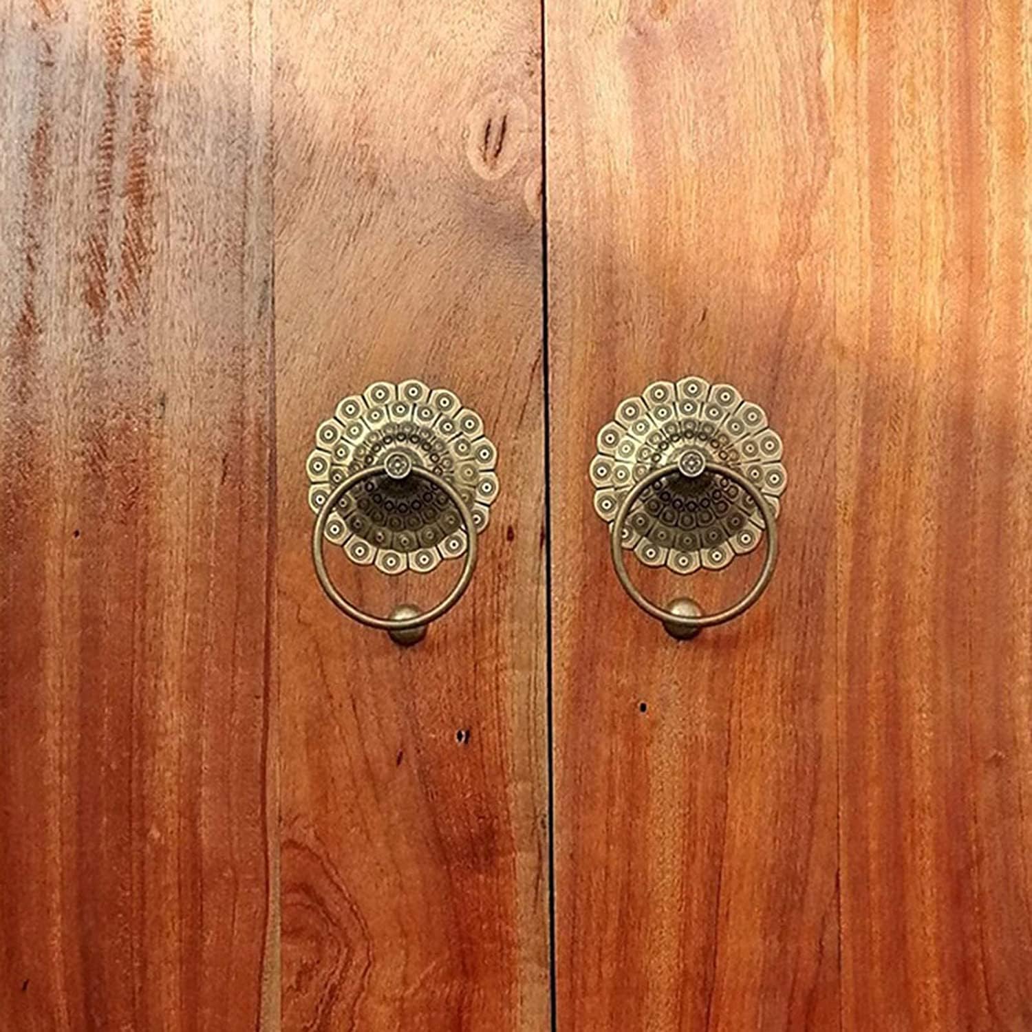 VINTAGE DOOR KNocker Handmade Metal Door Decor Antique Gold Finish Perfect Front Door Addition