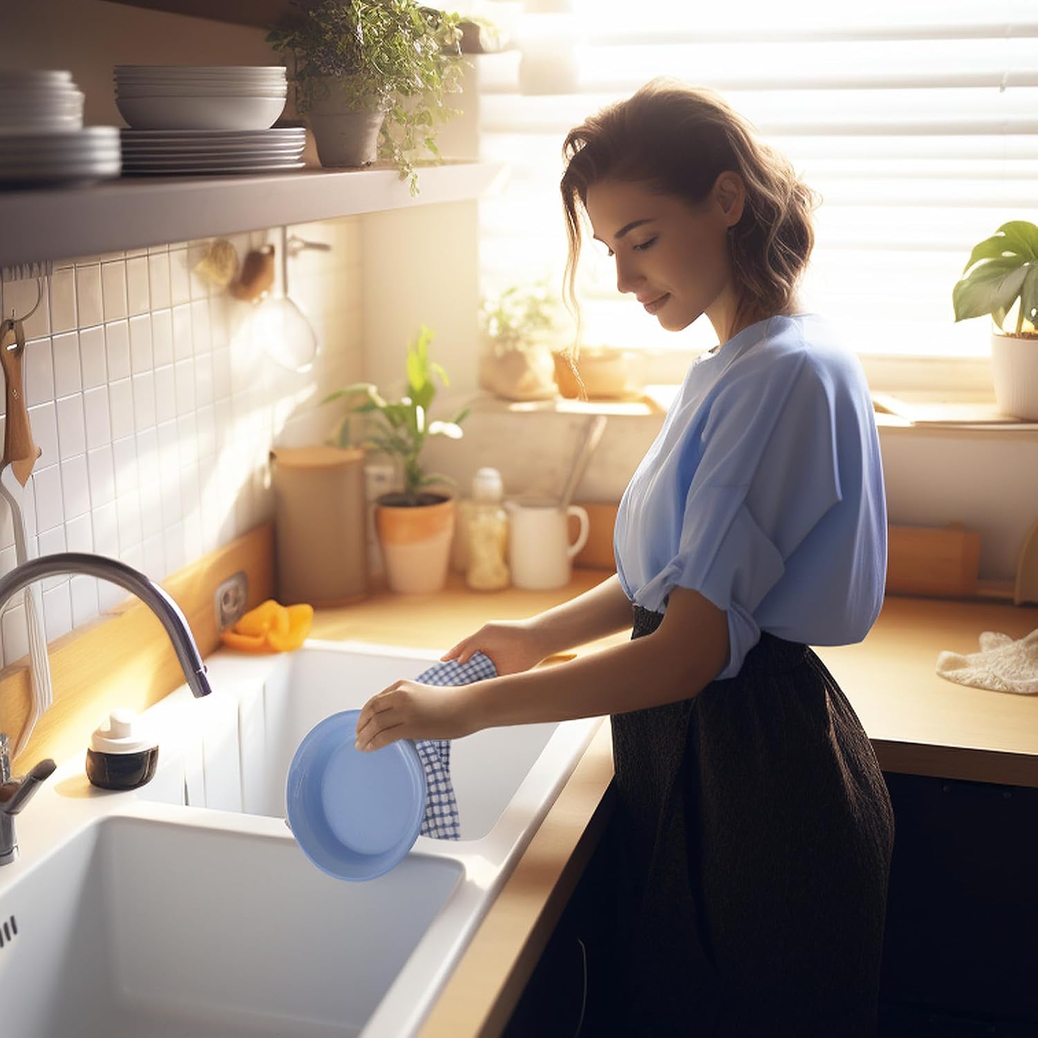 Egles 12 Pack Dishcloths 12x12 Inches Cotton Mix Color