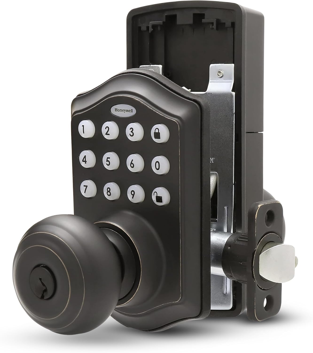 Honeywell Smart Keypad Door Lock with 50 Codes Oil Rubbed Bronze 65x88x9 in