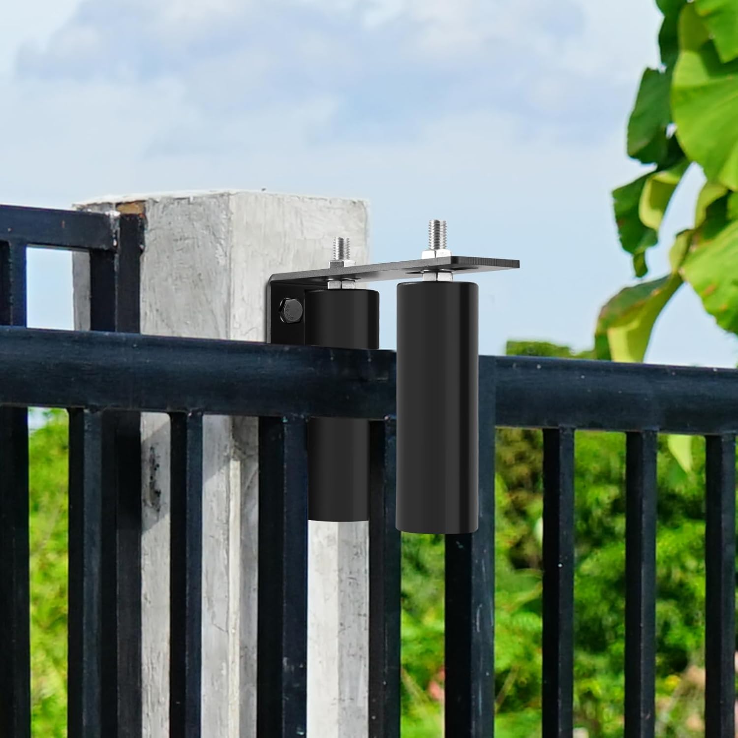 6 Gate Roller Guide Kit Universal L-Shaped Steel Bracket Heavy Duty Sliding Gate Hardware