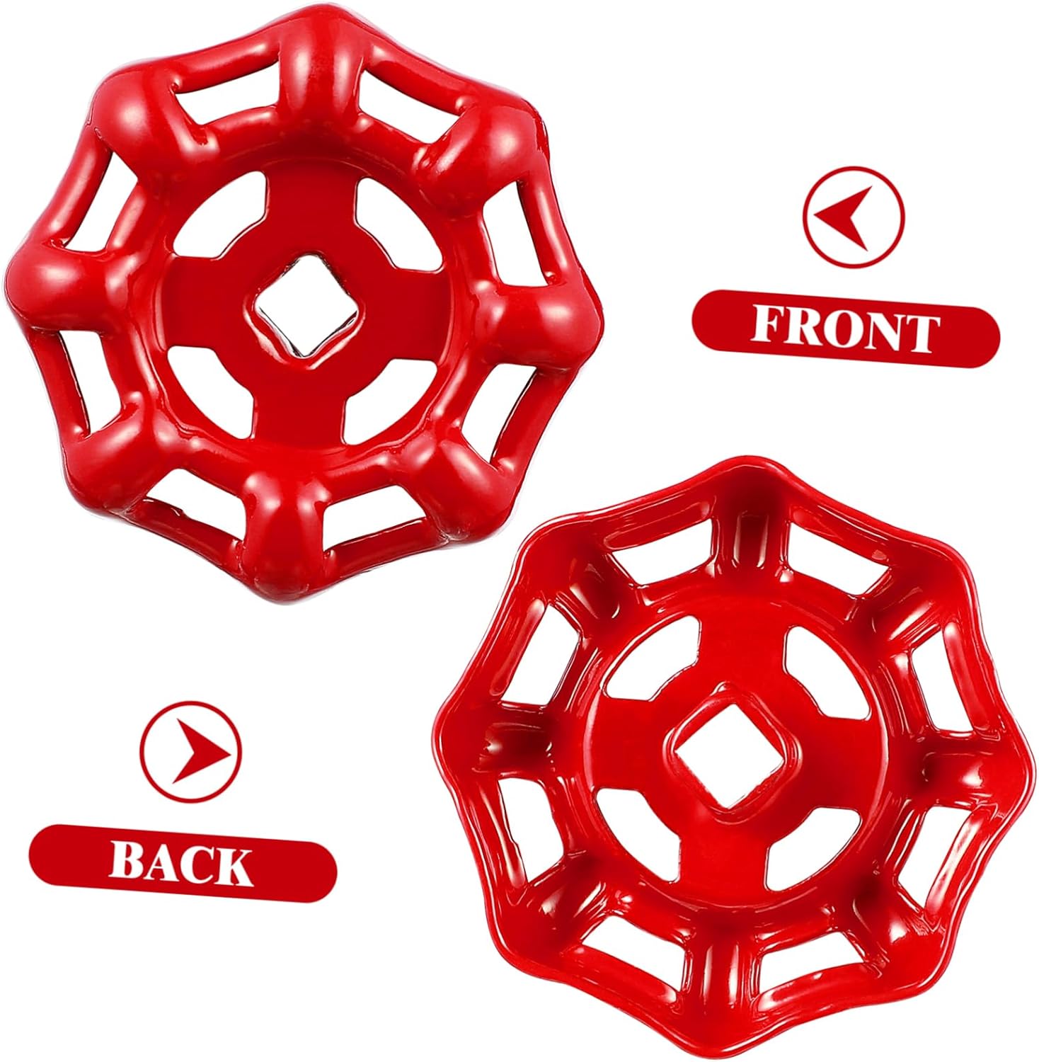 10-Piece Gate Valve Hand Wheel Set - Vemoon Sturdy Cast Iron Faucet Handle Decorations for Outdoor Use