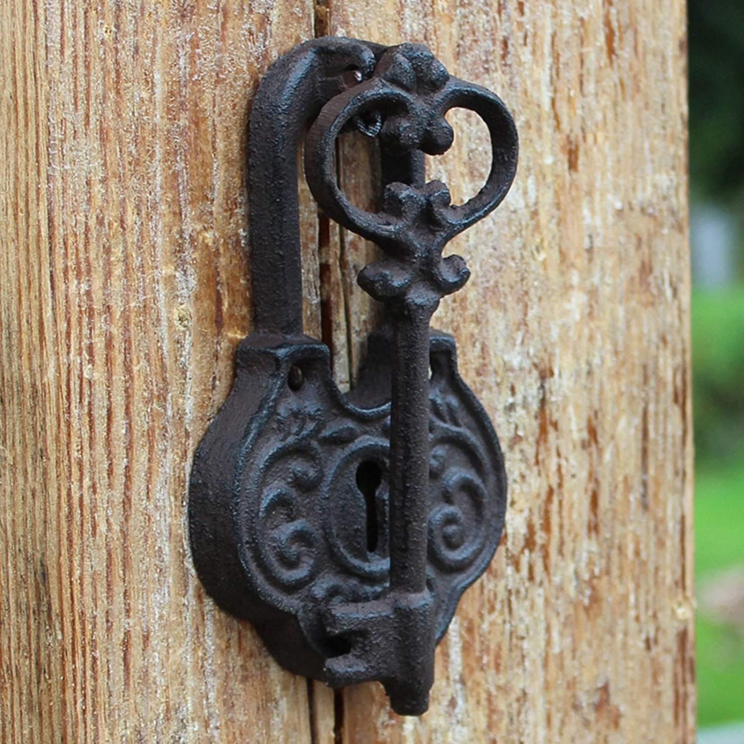 Ancient Rustic Door Knocker Hand Pull for Front Outdoor Doors