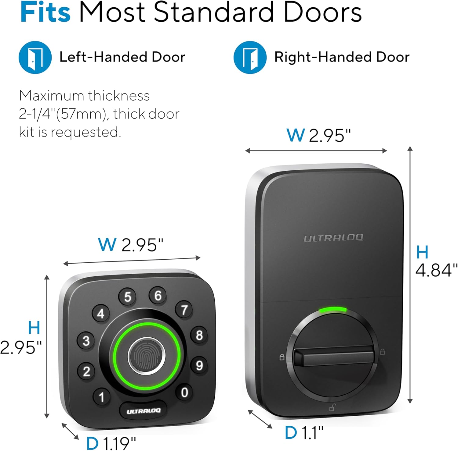 Ultraloq U-Bolt Pro WiFi Smart Lock with 8-in-1 Entry Door Sensor Secure Touch