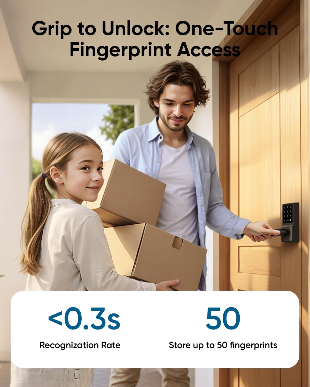 Eufy Smart Lock C33 Biometric Door Lock with Remote App Control IP53 Waterproof Easy to Install