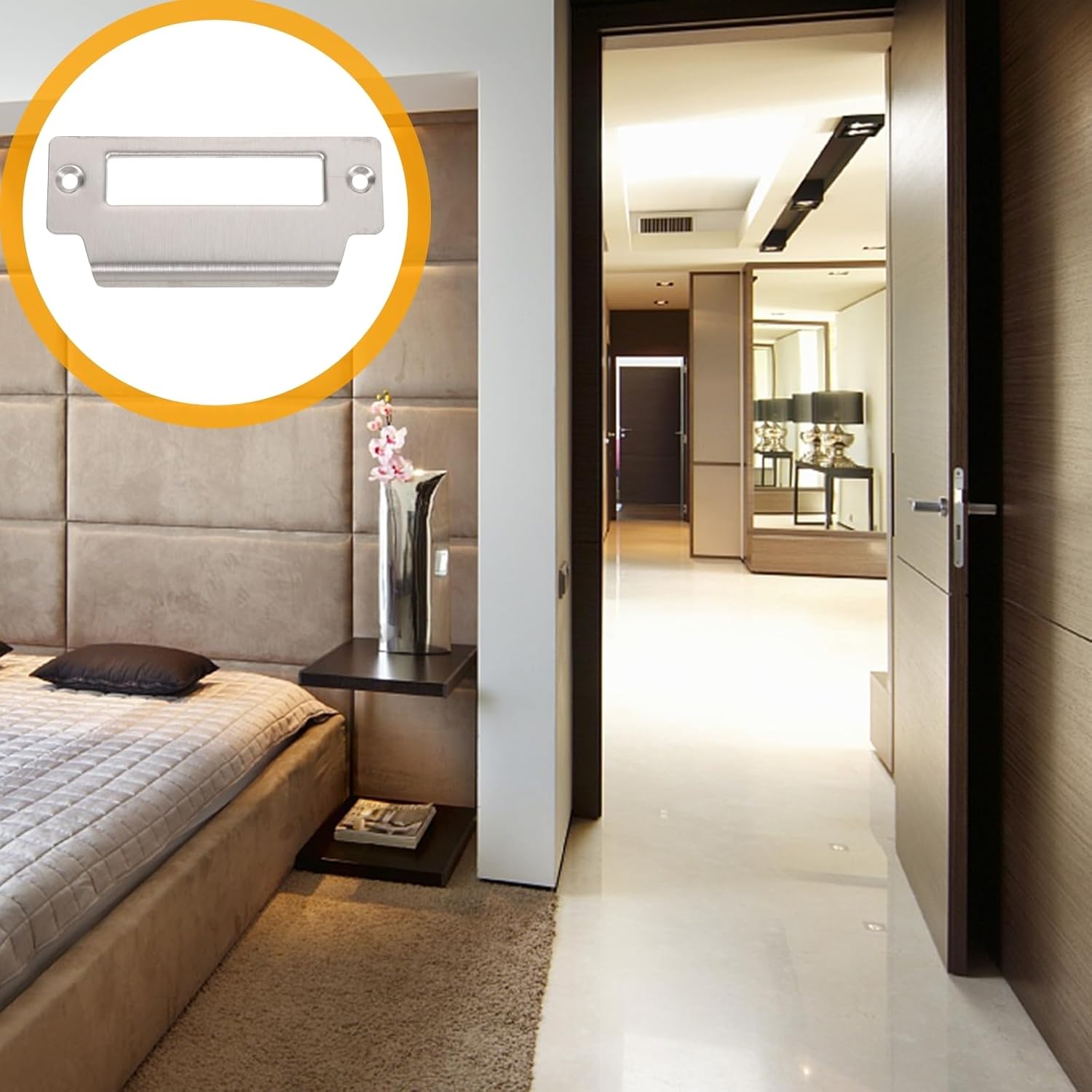 DOITool Door Strike Plate 5-Piece Set for Doors Reinforce Security Durable Design