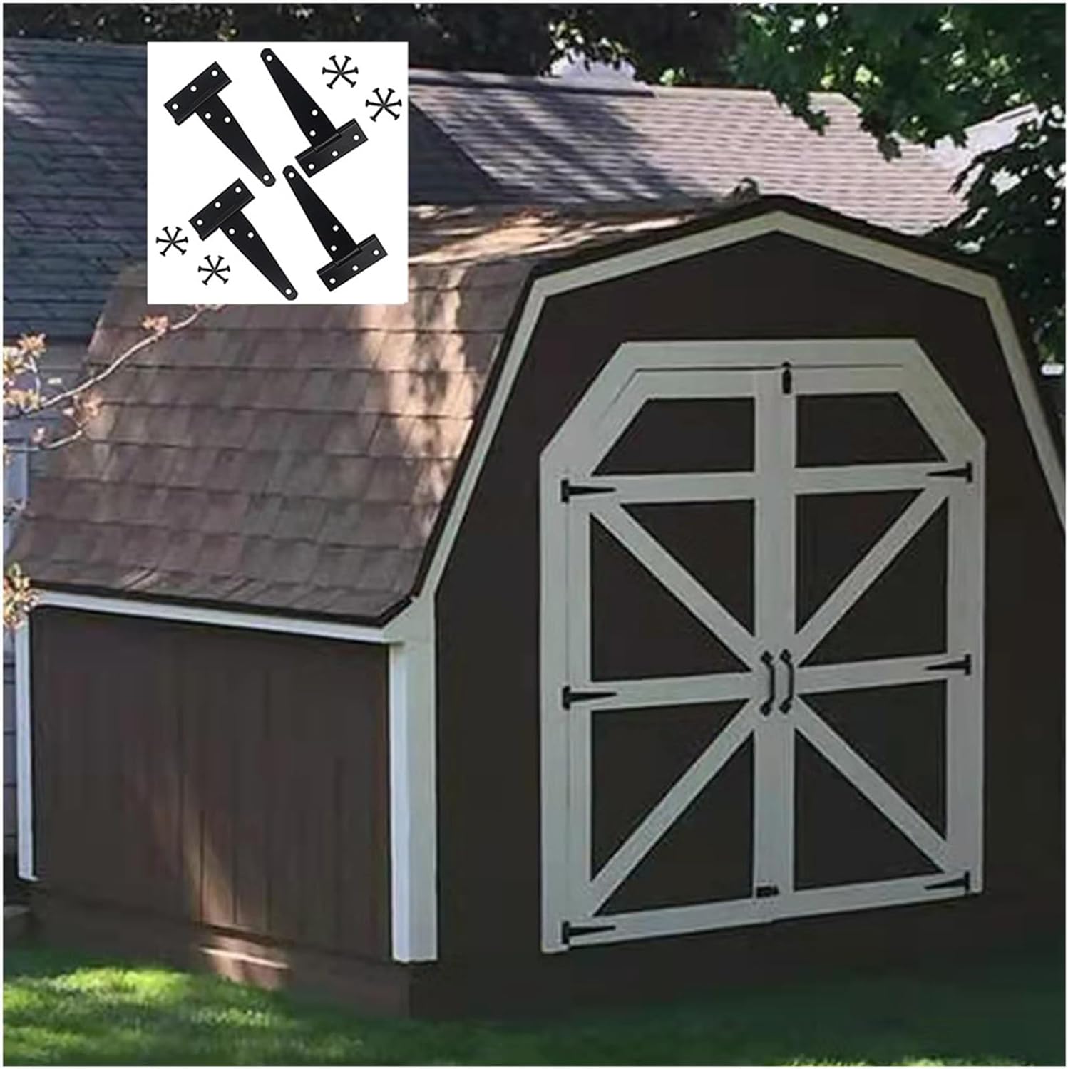 4 In Polishing Steel Gate Hinges Perfect for Barn Door Shed swung easily