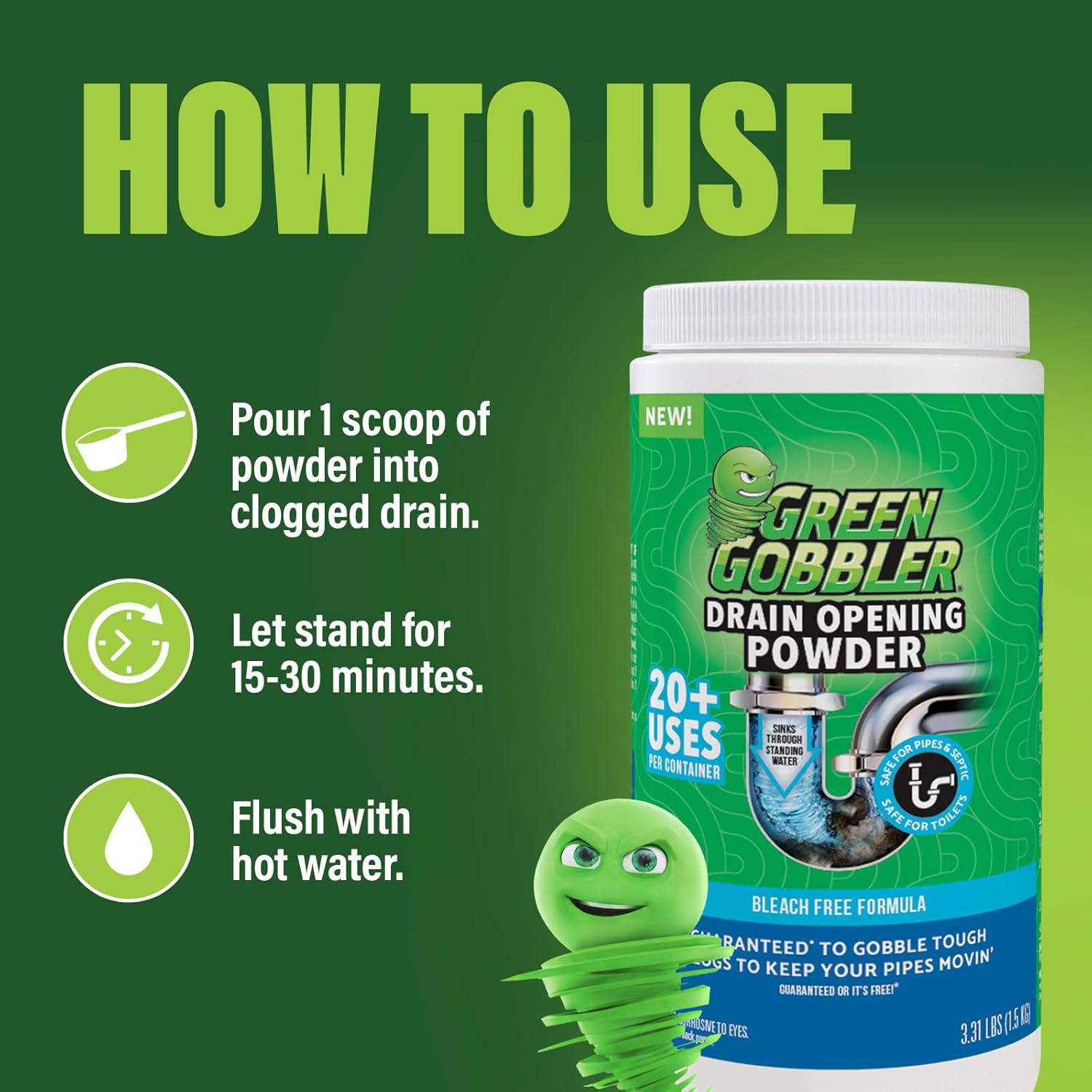 The Solution for Dr Anytime 20 Clog Tamer Effortless Plumbing Safe for Septic Eliminate Clogs Naturally