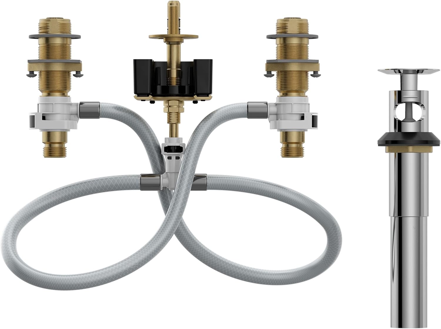 MoeCN Brass Widespread Faucet with M-PACT Technology for Easy Installation Longevity