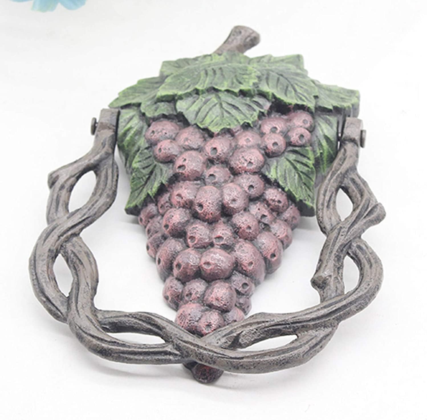Vintage Door Knocker - Front Door Decor piece with Cast IronPurple Grape Handle